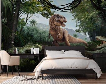 Sticker Mural 3D Tyrannosaurus Rex A17 - Poster Et Déco Murale Enfant - Zoe