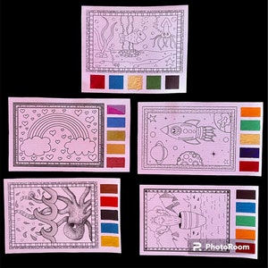 Páginas em aquarela para crianças menos bagunçadas