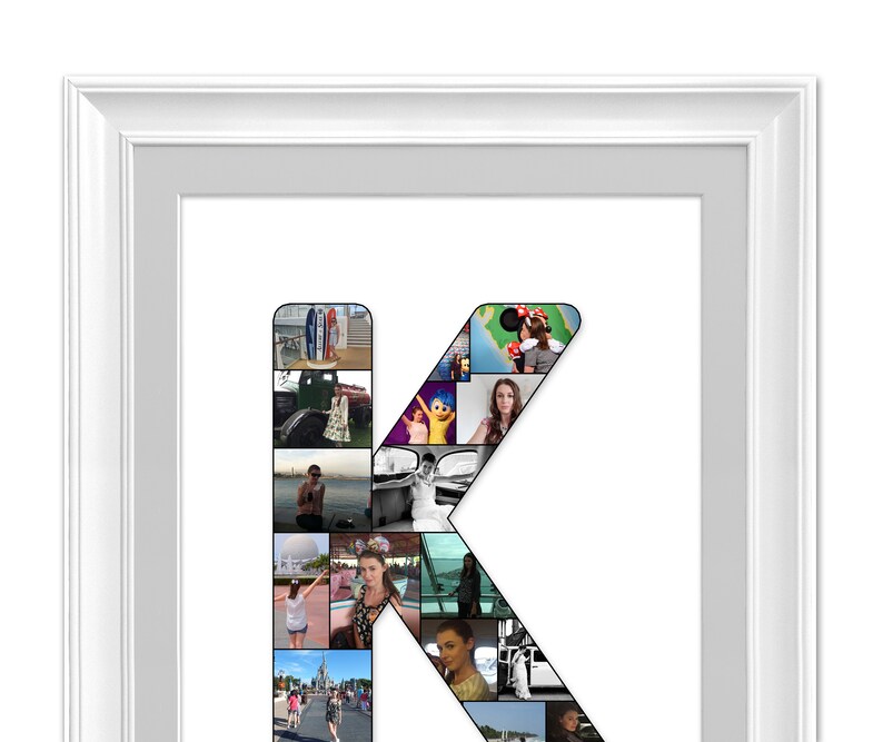 Custom Name Initial Photo Collage Magical Collages Etsy