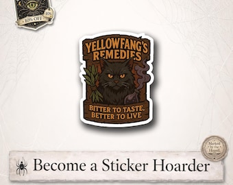 Warrior Cats | Yellowfangs Remedies UVDTF Decal | Waterproof Sticker | 2" 3" 6" Size Options