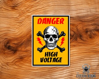Danger High Voltage - Lineman Collection - Hard Hat - Die Cut - Waterproof - Laptop-Skateboard-Car-Window decor-Tumbler sticker