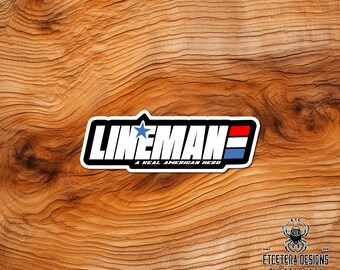Lineman Jet Logo - Lineman Collection - Hard Hat - Die Cut - Waterproof - Laptop-Skateboard-Car-Window decor-Tumbler sticker