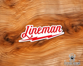 Lineman Logo - Lineman Collection - Hard Hat - Die Cut - Waterproof - Laptop-Skateboard-Car-Window decor-Tumbler sticker