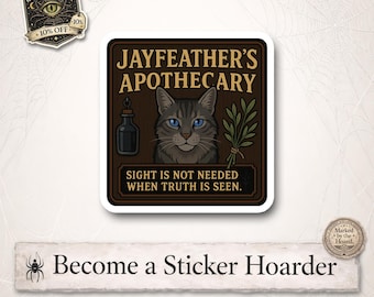 Warrior Cats | Jayfeather's Apothecary UVDTF Decal | Waterproof Sticker | 2" 3" 6" Size Options