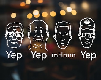 Yep Yep mhmm Yep UVDTF Sticker – Funny Backyard Drinking Crew Sticker for Car, Boat, or Cooler