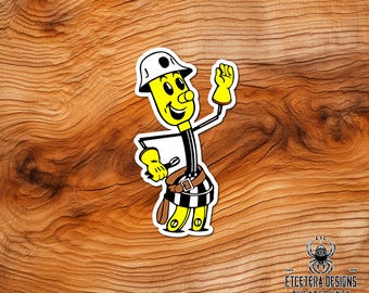 Plug Buddy! - Hard Hat - Die Cut - Waterproof - Laptop-Skateboard-Car-Window decor-Tumbler sticker
