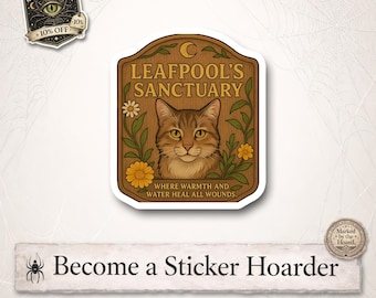 Warrior Cats | Leafpools Sanctuary UVDTF Decal | Waterproof Sticker | 2" 3" 6" Size Options