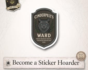 Warrior Cats | Cinderpelt's Ward UVDTF Decal | Waterproof Sticker | 2" 3" 6" Size Options
