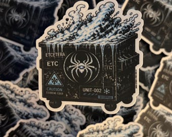 UNIT-002 Freeze Dumpster Sticker | 2.5” Vinyl Ice Hazard Sticker | Extreme Cold Decal