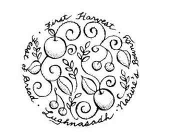 Lughnasadh art rubber stamp