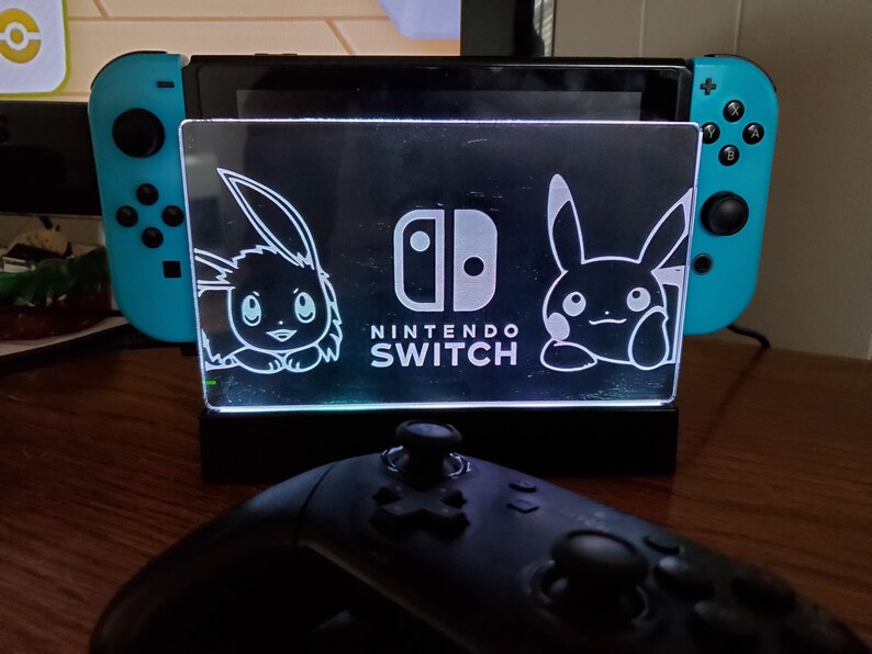 Custom Plate for Nintendo Switch Light Dock Let's Go P&E