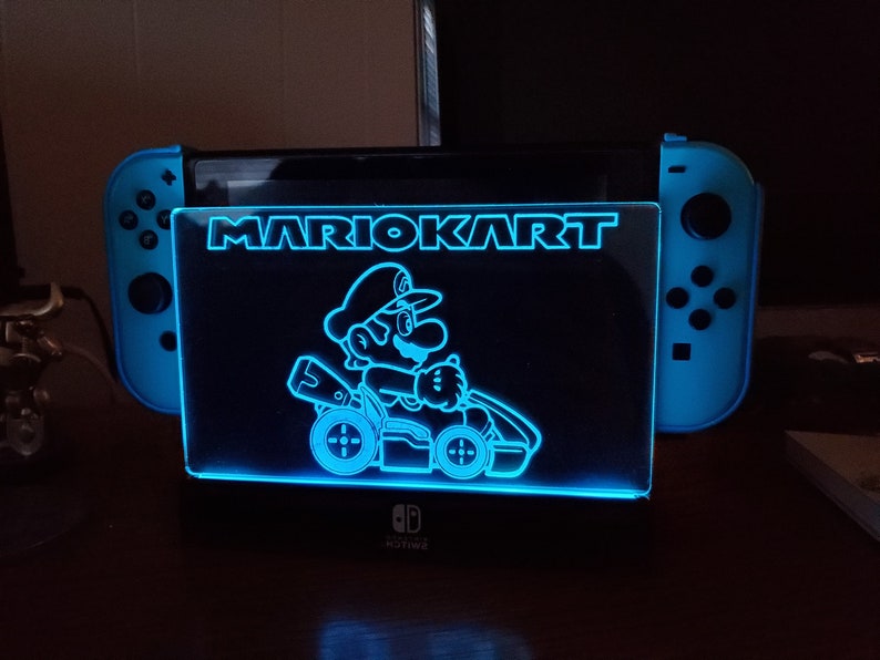 Custom Plate for Nintendo Switch Light Dock Mario Kart