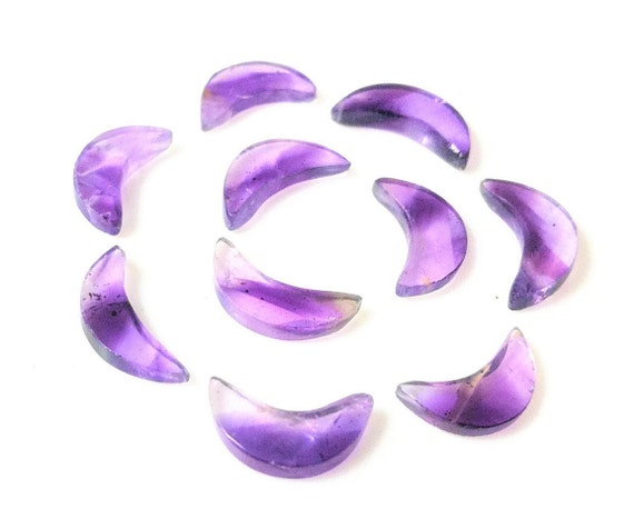 AAA+ Quality Loose Gemstone.12 Piece Star Natural Amethyst Bi Color Carved Star 4.50mm-7mm Aprox 3.30 Carats.Handmade Carved,Moon,Earring