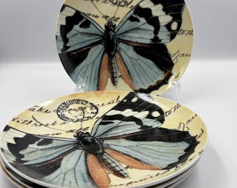 Pottery Barn "Coastal Curiosity" Salad Plates - Set of 4