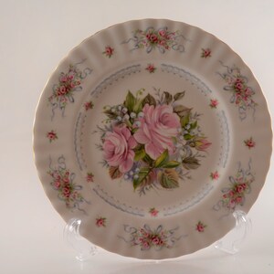 Royal Albert Happy Birthday Plate with Pink Roses