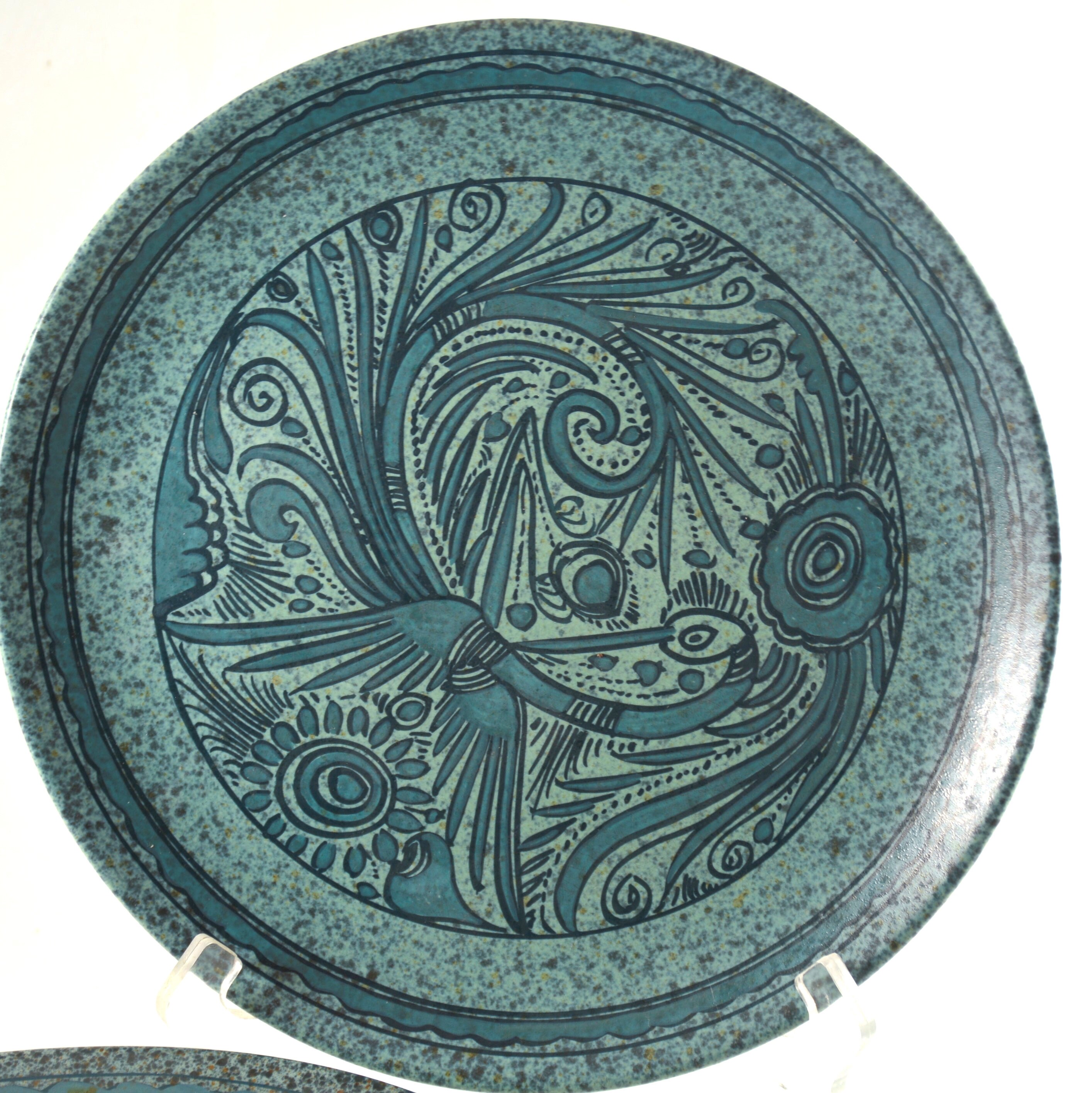 Felix Tissot Mexico Blue Fantasia Dinner Plates - Set of 4 - Etsy
