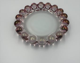 Anchor Hocking Large Light Pink Glass Boopie Bubble Ashtray/Catch All Dish