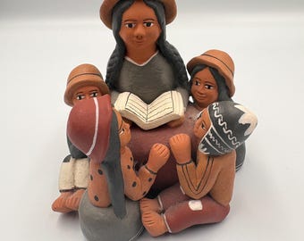 Peruvian Folk Art Clay Storyteller Figurine by Maurelio H.S.