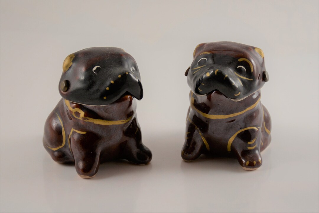 Pair of Dog Ashtrays With Hinged Jaws Etsy