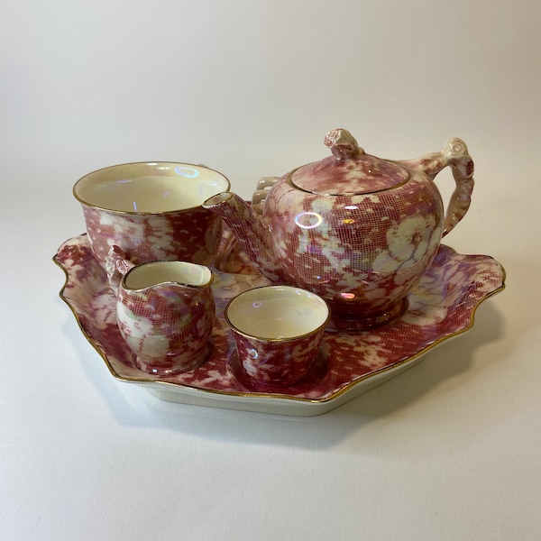 Royal Winton Grimwades Rosebud Pink CHINTZ BROCADE Breakfast Tea Set for One