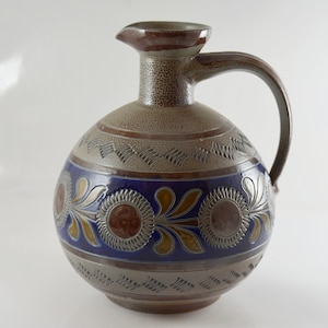 Handarbeit German Salt Glaze Pottery Pitcher / Jug