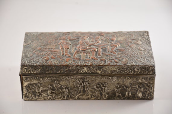 silver plated cigarette case Silver Plate Cigarette Box