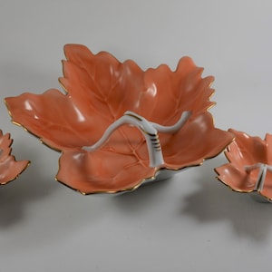 Set of 3 Vista Alegre Portugal Leaf Serving Dishes