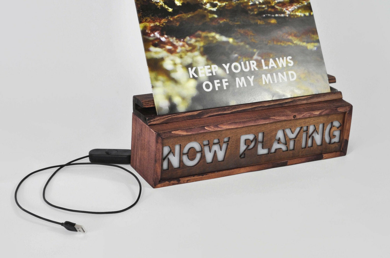 Now Playing Record Stand Vinyl Record Holder Now Playing Etsy