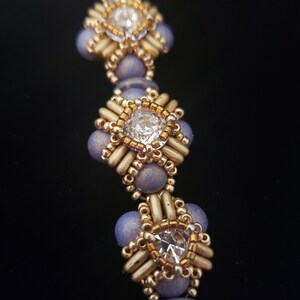 Luxe Cartier style Crystal Bracelet - Elderberry
