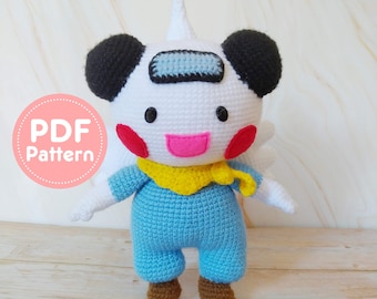 Patrón amigurumi de crochet anime inspirado en Hakoware Potclean