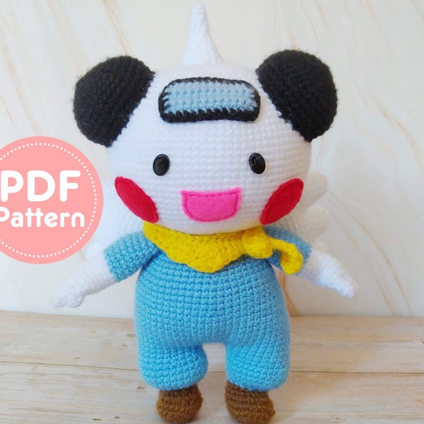 Hakoware Potclean inspired Anime crochet amigurumi pattern