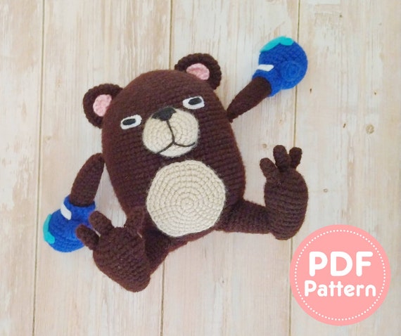 Tsukamoto Boxing Bear Anime Inspired Amigurumi Pattern - Etsy