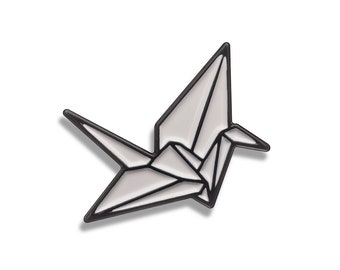Origami Kranich Emaille Pin - Anstecknadel - Anstecknadel - Weiche Emaille - Tier - Natur - Einzigartiges Geschenk - Pingame - Hatpin