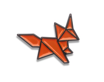 Origami Fuchs Emaille Pin - Anstecknadel - Anstecker - Weiche Emaille - Tier - Natur - Einzigartiges Geschenk - Pingame - Hatpin