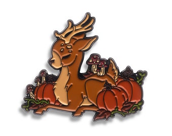 Herbst Hirsch Enamel Pin - Lapel Pin - Jahreszeiten Hirsch - Thanksgiving Pin - Hutnadel - Weiche Emaille - Tier Brosche - Niedliche Anstecknadel