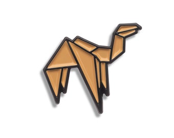Origami Camel Emaille Pin - Anstecknadel - Anstecknadel - Weiche Emaille - Tier - Natur - Einzigartiges Geschenk - Pingame - Hatpin