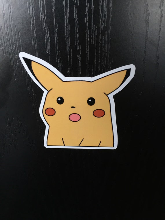 Surprised Pikachu Sticker, Waterproof Vinyl Decal