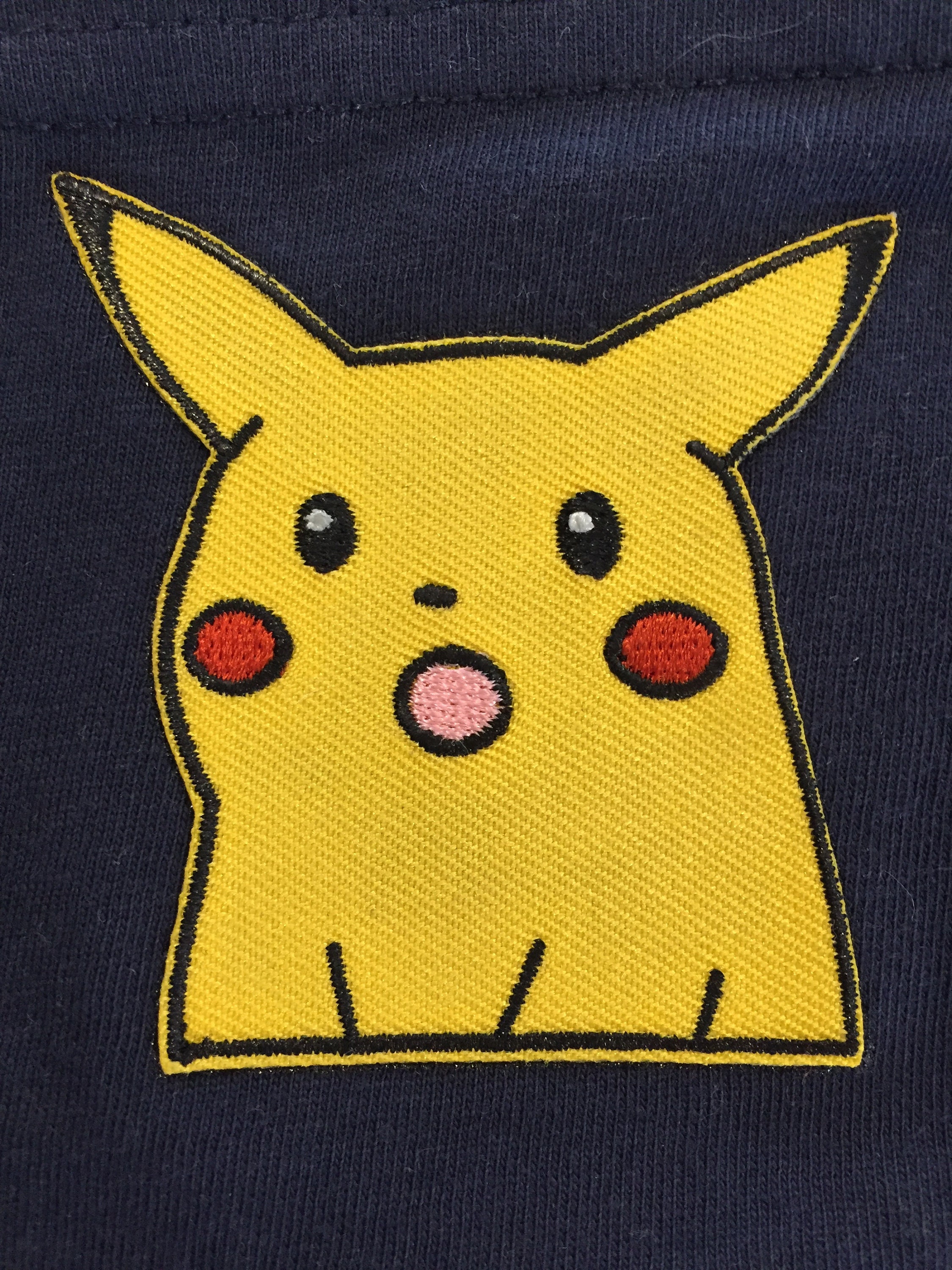 Surprised Pikachu Patch Iron on Patch Patchgame Pokemon Embroidered Patch 