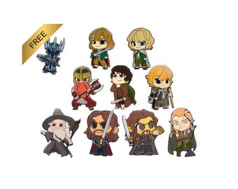 Gemeinschaft Enamel Pin - Chibi Herr der Chibis - Cute Pin - Adventure Pin - Hard Enamel Pin - Begleiter