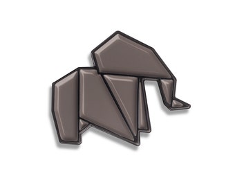 Origami Elefant Emaille Pin - Anstecknadel - Anstecker - Weicher Emaille - Tier - Natur - Einzigartiges Geschenk - Pingame - Hatpin