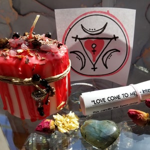 Love Come to Me Candle / Vela de hechizo fijo