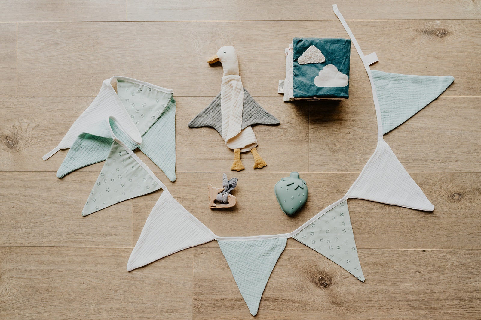 Guirlande de Fanions Personnalisable Vert, Bannière Fanion Pour La Chambre Montessori , Banderole Pr