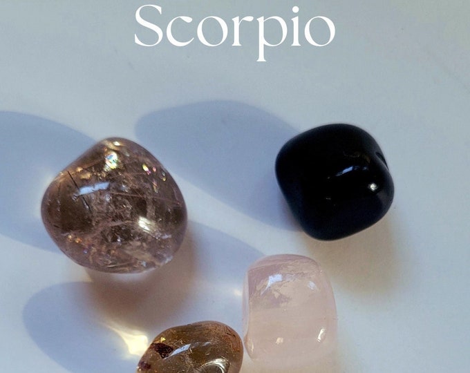 Scorpio Healing Stones Set Scorpio Crystals Tumbled Stones Gemstones