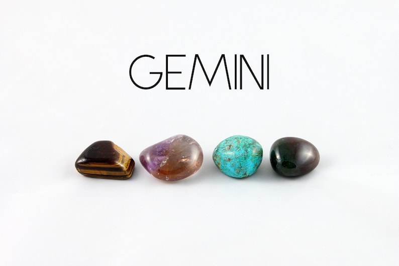 Gemini Zodiac Stone Set Stones for Gemini Gift for Gemini Etsy