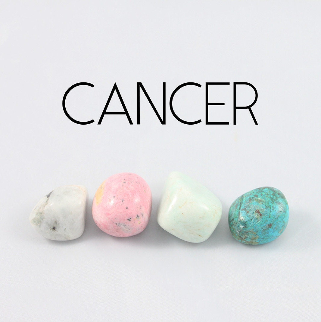 Cancer Stones Set Zodiac Stones Cancer Zodiac Gift for Cancer Etsy