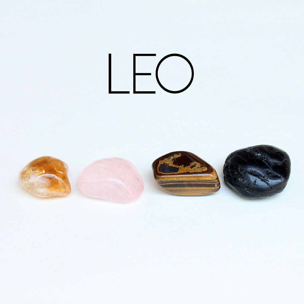 Leo Crystal Set / Healing Crystals / Zodiac Crystals / Energy Etsy