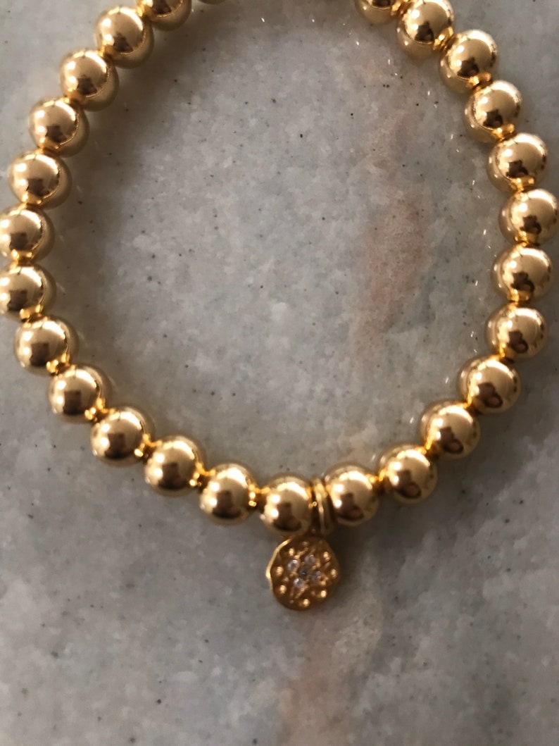 Gold filled charm beaded bracelets