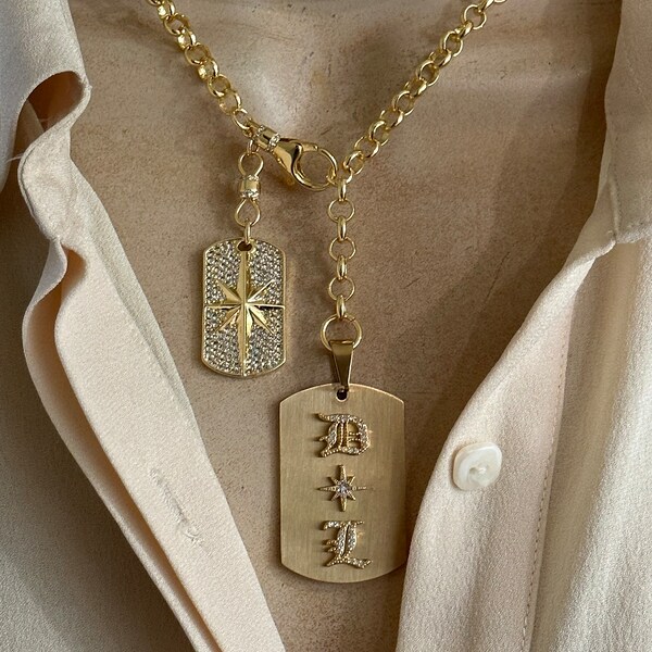 Gepersonaliseerde tag-ketting/lariat