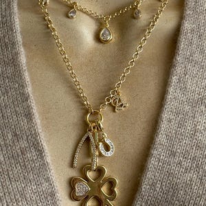 Personalized luck charms necklace
