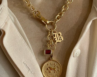 Personalized Zodiac and birth stone necklaces